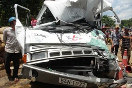 Hiện trường vụ tai nạn. (Ảnh: Đậu Tất Thành/TTXVN)