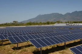 Các tấm gương hấp thụ năng lượng Mặt Trời. (Nguồn: AFP/TTXVN)