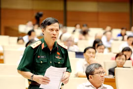 Đại biểu Quốc hội tỉnh An Giang Trần Văn Độ phát biểu ý kiến. (Ảnh: An Đăng/TTXVN)