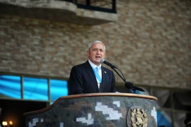 Ông Otto Perez tại một buổi lễ ở thủ đô Guatemala City. (Nguồn: AFP/TTXVN)