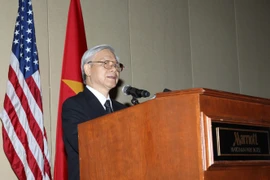 Tổng Bí thư Nguyễn Phú Trọng trong chuyến thăm Hoa Kỳ. (Ảnh: Trí Dũng/TTXVN)