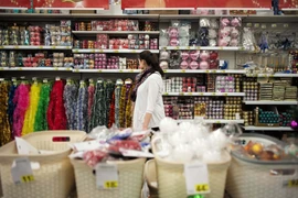 Người dân Nga mua sắm tại siêu thị ở Moskva. (Nguồn: THX/TTXVN)