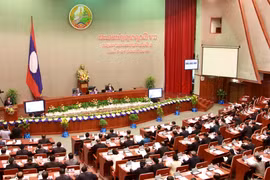 Một phiên họp của Quốc hội Lào. (Ảnh: Phạm Kiên/Vietnam+)