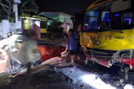 Hiện trường vụ tai nạn. (Ảnh: Cao Nguyên/TTXVN) 