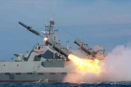 Triều Tiên bắn thử tên lửa chống hạm kiểu mới. (Nguồn: Yonhap/TTXVN)