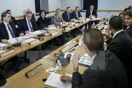 Các đại diện Mỹ và Cuba tiến hành vòng hai của cuộc đàm phán lịch sử. (Nguồn: AFP/TTXVN)