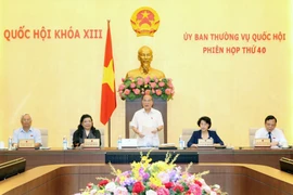 Chủ tịch Quốc hội Nguyễn Sinh Hùng phát biểu khai mạc Phiên họp thứ 40 của Ủy ban Thường vụ Quốc hội. (Ảnh: Nhan Sáng/TTXVN)