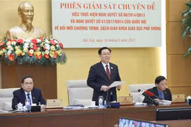 Chủ tịch Quốc hội Vương Đình Huệ phát biểu. (Ảnh: Doãn Tấn/TTXVN)