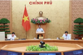 Thủ tướng Phạm Minh Chính chủ trì Phiên họp Chính phủ thường kỳ tháng 7/2023. (Ảnh: Dương Giang/TTXVN)