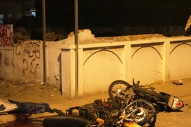 Ảnh minh họa. Hiện trường một vụ đâm xe. (Ảnh: Công an cung cấp)