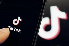 Biểu tượng TikTok trên màn hình điện thoại. (Ảnh: Kyodo/TTXVN)