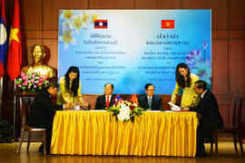 Quang cảnh lễ ký kết. (Nguồn: Vietnam+)