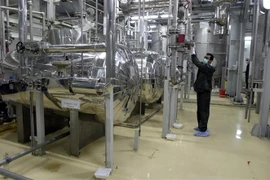 Kỹ thuật viên Iran kiểm tra các thiết bị tại cơ sở làm giàu urani Isfahan ở cách thủ đô Tehran 420km về phía nam. (Ảnh: AFP/TTXVN)