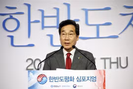 Thủ tướng Hàn Quốc Lee Nak-yon trong bài phát biểu tại Seoul ngày 27/6/2019. (Ảnh: Yonhap/TTXVN)