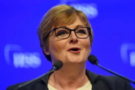 Bộ trưởng Quốc phòng Australia, bà Linda Reynolds phát biểu tại Đối thoại IISS Shangri-La ở Singapore ngày 2/6. (Ảnh: AFP/TTXVN)