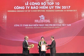 Prudential dẫn đầu top 10 công ty bảo hiểm nhân thọ uy tín năm 2017