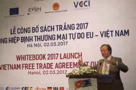  ông Bruno Angelet, Trưởng phái đoàn Liên minh châu Âu tại Việt Nam. (Ảnh: Đức Duy/Vietnam+)