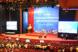 Hội nghị Thủ tướng Chính phủ với Doanh nghiệp. (Ảnh: Đức Duy/Vietnam+)