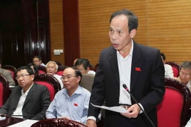 Đại biểu Quốc hội tỉnh Đồng Nai Trương Văn Vở phát biểu ý kiến. (Ảnh: Phương Hoa/TTXVN)