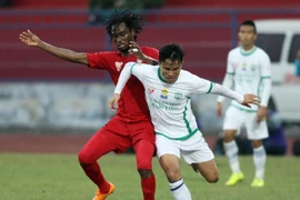 Hải Phòng xây chắc ngôi đầu sau chiến thắng trước Cần Thơ. (Lâm Khánh/TTXVN)