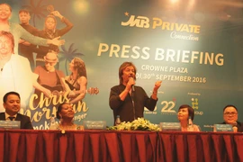 Giọng nữ hát bè nhóm Boney M. (Ảnh: Tiến Đạt/Vietnam+)