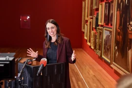 Thủ tướng New Zealand Jacinda Ardern phát biểu tại Wellington ngày 28/5/2020. (Ảnh: THX/TTXVN)