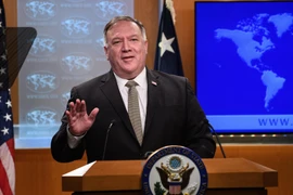 Ngoại trưởng Mỹ Mike Pompeo phát biểu tại cuộc họp báo ở Washington, DC ngày 2/9/2020. (Ảnh: AFP/TTXVN)