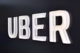 Biểu tượng Uber tại trụ sở ở San Francisco, California, Mỹ. (Ảnh: AFP/TTXVN)
