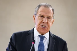 Ngoại trưởng Nga Sergei Lavrov phát biểu tại một cuộc họp ở Geneva, Thụy Sĩ ngày 25/2/2020. (Ảnh: AFP/TTXVN)