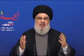 Thủ lĩnh Phong trào Hezbollah của Liban, Hassan Nasrallah. (Ảnh: AFP/TTXVN)