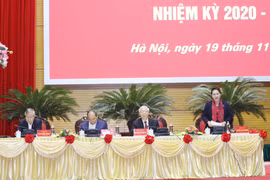 Chủ tịch Quốc hội Nguyễn Thị Kim Ngân điều hành hội nghị. (Ảnh: Phương Hoa/TTXVN)