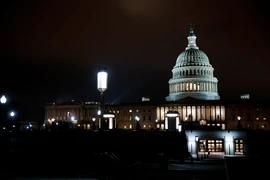 Tòa nhà Quốc hội Mỹ tại Washington, D.C., ngày 20/12/2020. (Ảnh: THX/ TTXVN)