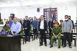 Bị cáo Trần Lục Lang (53 tuổi, cựu Phó tổng Giám đốc BIDV phụ trách Quản lý rủi ro) nói lời sau cùng trước khi tòa tuyên án. (Ảnh: Doãn Tấn/TTXVN)