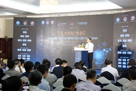 Quang cảnh lễ khai mạc Ngày hội Trí tuệ nhân tạo Việt Nam. (Ảnh: Tiến Lực/TTXVN)
