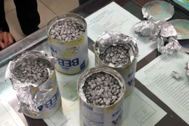 Tang vật ma túy bị Công an phát hiện, thu giữ. (Ảnh: TTXVN phát)