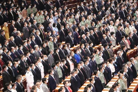 Các đại biểu tham dự Kỳ họp lần thứ 3, khóa XIII Hội nghị Chính trị Hiệp thương Nhân dân toàn quốc Trung Quốc (Chính Hiệp) tại Bắc Kinh, Trung Quốc ngày 21/5/2020. (Ảnh: THX/TTXVN)