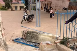 Hiện trường vụ tai nạn. (Ảnh: TTXVN phát)