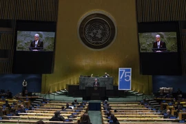 Một phiên họp của Đại hội đồng Liên hợp quốc tháng 10/2020. (Ảnh: Hữu Thanh/TTXVN)