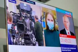 Họp báo năm 2020 của Tổng thống Nga V. Putin sẽ được tổ chức theo hình thức trực tuyến. (Ảnh: Trần Hiếu/TTXVN)