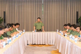 Thượng tướng Bùi Văn Nam, Thứ trưởng Bộ Công an phát biểu. (Ảnh: Doãn Tấn/TTXVN)