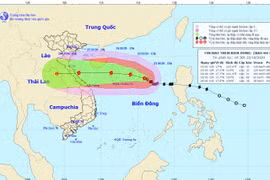 Hình ảnh và đường đi của bão số 8. (Nguồn: nchmf.gov.vn)