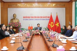 Quang cảnh hội nghị trực tuyến. (Ảnh: Phương Hoa/TTXVN)