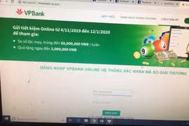 Giao diện của một website giả mạo