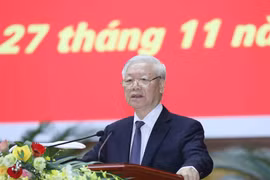 Tổng Bí thư, Chủ tịch nước Nguyễn Phú Trọng phát biểu chỉ đạo Hội nghị. (Ảnh: Phương Hoa/TTXVN)
