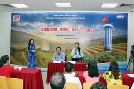 Quang cảnh buổi họp báo. (Ảnh: Xuân Khu/TTXVN)