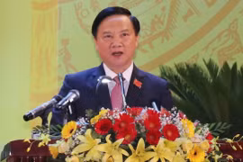 Đồng chí Nguyễn Khắc Định, Ủy viên Trung ương Đảng, tái đắc cử Bí thư Tỉnh ủy Khánh Hòa nhiệm kỳ 2020 - 2025. (Ảnh: Tiên Minh/TTXVN)