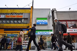 Trên một đường phố ở Tokyo, Nhật Bản, ngày 17/4/2019. (Ảnh: AFP/ TTXVN)