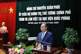 Thủ tướng Nguyễn Xuân Phúc phát biểu tại buổi làm việc. (Ảnh: Thống Nhất/TTXVN)