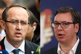 Thủ tướng Kosovo Avdullah Hoti (trái) và Tổng thống Serbia Aleksandar Vucic sẽ gặp nhau vào ngày 2/9 tại Washington, Mỹ. (Nguồn Reuters)