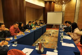 Lưu học sinh Việt Nam tại Vũ Hán vẫn sinh hoạt bình thường. (Ảnh: Tiến Trung/Vietnam+)